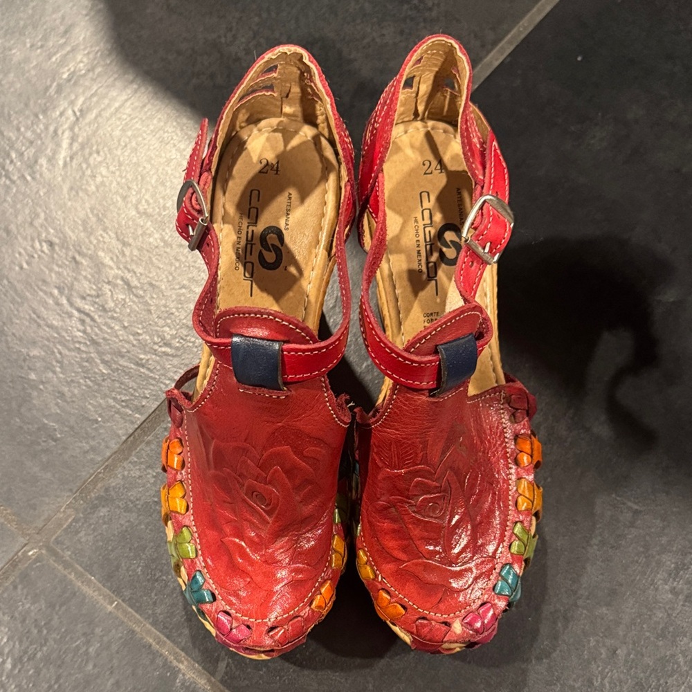 Colorful Leather Women's Shoes